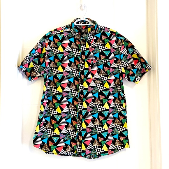 super massive Other - Super Massive 90’s retro colourful print button up